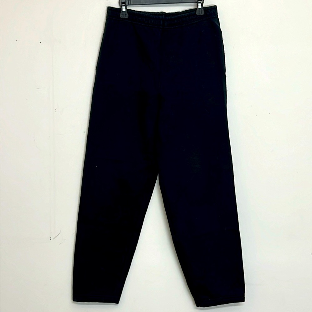 🌞 Hanes vintage black distressed pull up high rise jogger pants L (10-12)